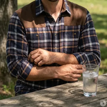 Chemise Browning Francis Bleu - Chasse Hiver Coton