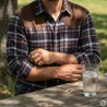 Chemise Browning Francis Bleu - Chasse Hiver Coton