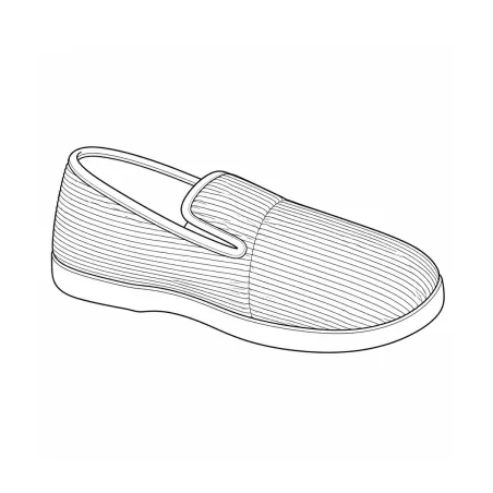 Charentaises laine velours marron semelle PVC 41-46