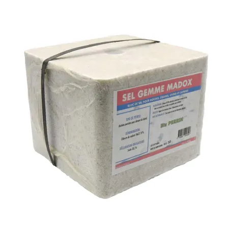 Bloc sel gemme 10kg - Complément minéral pour animaux