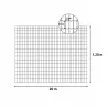 Grillage PVC 1,2m x 20m - Maille 5x10cm - Fil Ø2,5mm