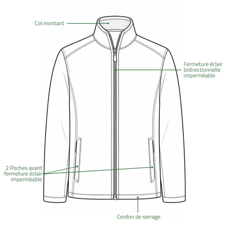 Polaire Deerhunter Cumbria gris 360 g/m² confort