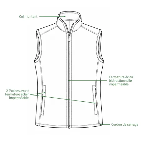 Gilet Deerhunter Cumbria vert sans manches en polaire
