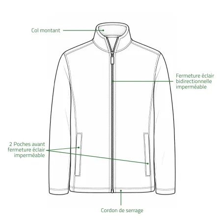Veste polaire Deerhunter Atlas Light orange 200 g/m²