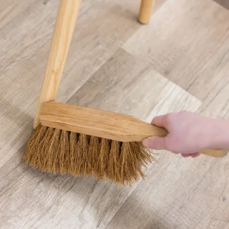 Balayette écologique en fibre de coco et bois