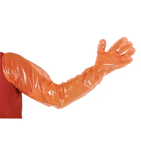 Gants vêlage jetables 90cm - Lot de 100 orange