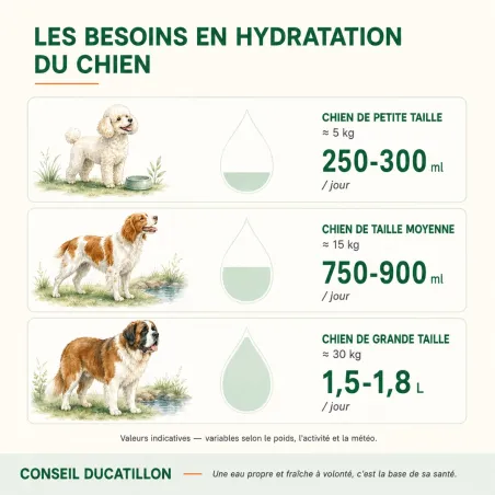 Bouteille de voyage pour chien en inox