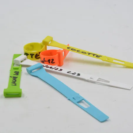 Bagues E-Z Seal Tag Ø14mm Jaune x10 - Identification volailles