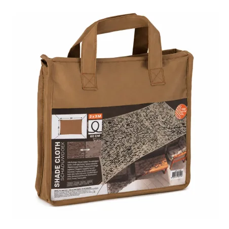 Voile d'ombrage 2x3m beige - Protection UV et pose facile