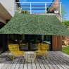 Voile d'ombrage 2x3m vert camouflage pour extérieur