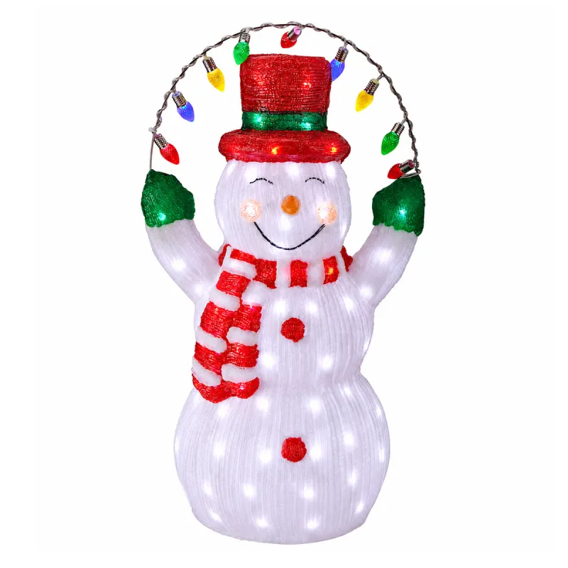 Bonhomme de neige LED 69 cm - Décoration extérieure