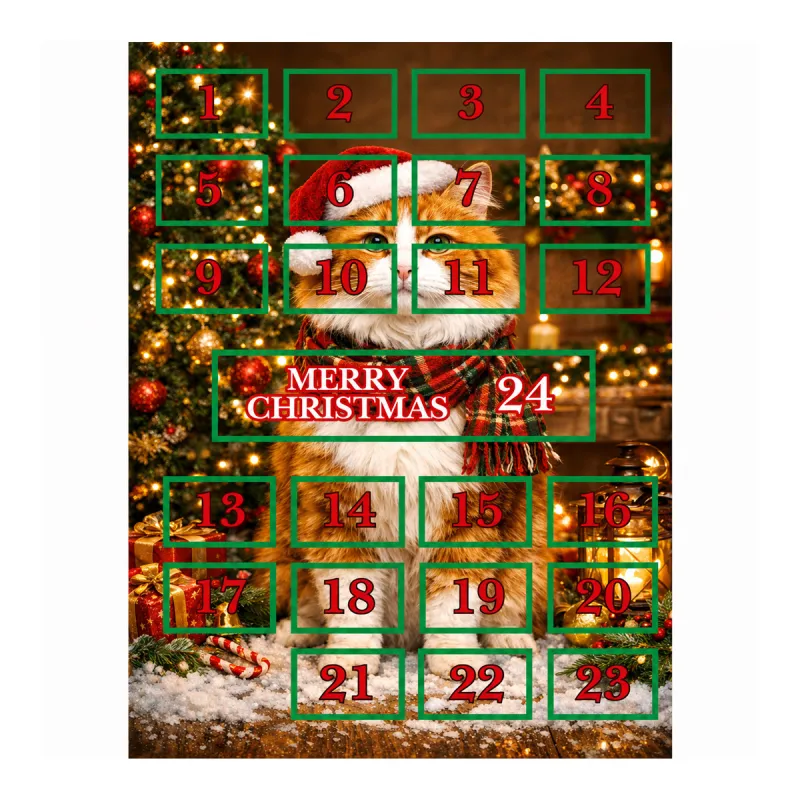 Calendrier de l'Avent Chat : 24 Surprises Festives