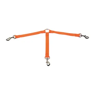 Tripleur de laisse orange 25 cm pour 3 chiens