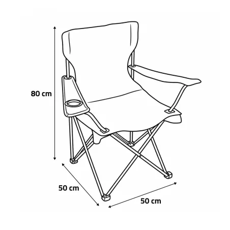 Lot de 2 Chaises Easy C2 pliable noire - Structure acier et polyester 600D