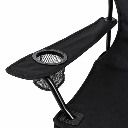 Lot de 4 Chaises Easy C2 pliable noire - Structure acier et polyester 600D