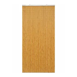 Rideau de porte en bambou verni naturel 90 × 200 cm
