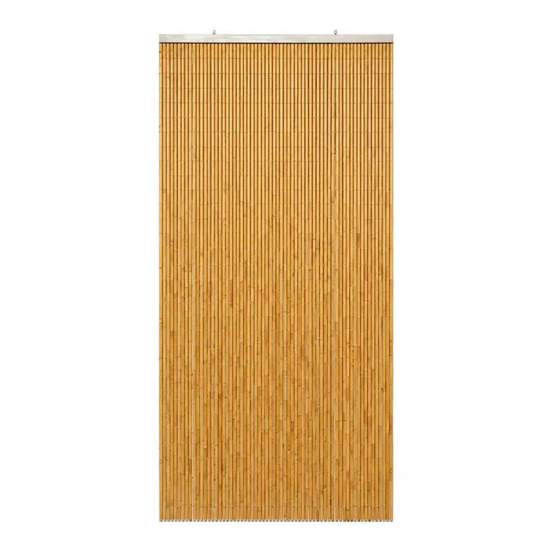 Rideau de porte en bambou verni naturel 90 × 200 cm