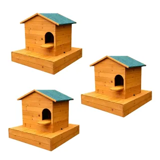 Nichoir Flottant en Bois pour Oiseaux d'Eau - 72 x 49 x 58 cm