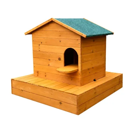 Nichoir Flottant en Bois pour Oiseaux d'Eau - 72 x 49 x 58 cm