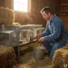 Nid en acier galvanisé pour clapier à lapins