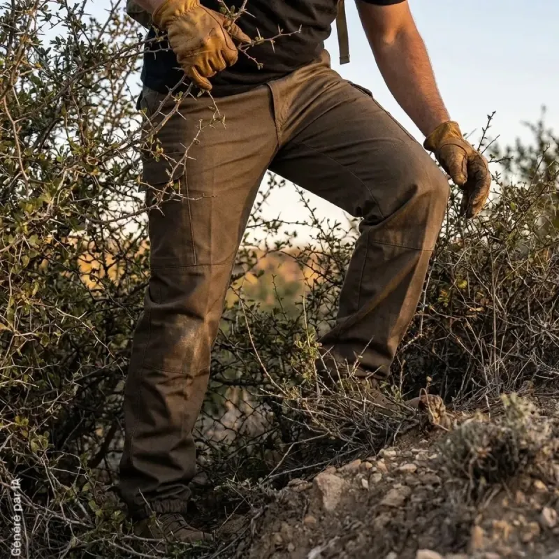 Pantalon treillis kaki pour chasse et extérieur