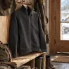 Gilet homme Galéo vert micropolaire zippé