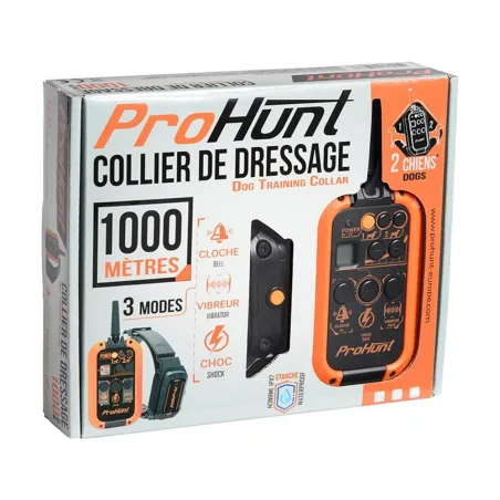 Collier de dressage chien 1000 m – 3 modes & étanche