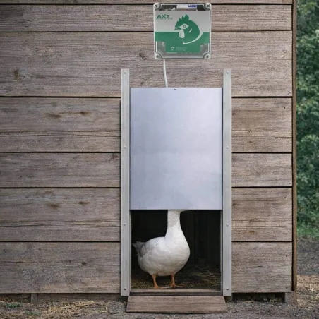 Portier solaire trappe oie 33x50cm - autonome et sécurisé