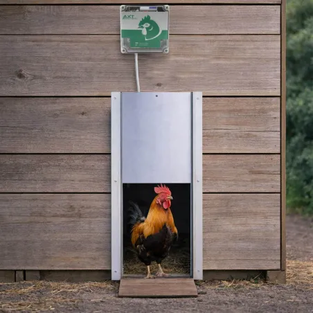 Portier solaire auto pour poulailler 22x33cm