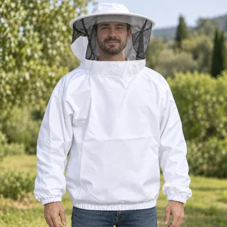 Vareuse apiculteur en coton aéré avec voile intégré