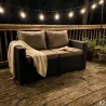 Canapé jardin Keter California 2 places marron rotin