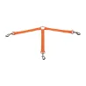 Tripleur de laisse orange 25 cm pour 3 chiens