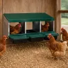 Pondoir 3 nids galvanisé pour poules - GAUN 80x52x42cm