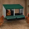 Pondoir 2 nids en tôle galvanisée pour poules - GAUN