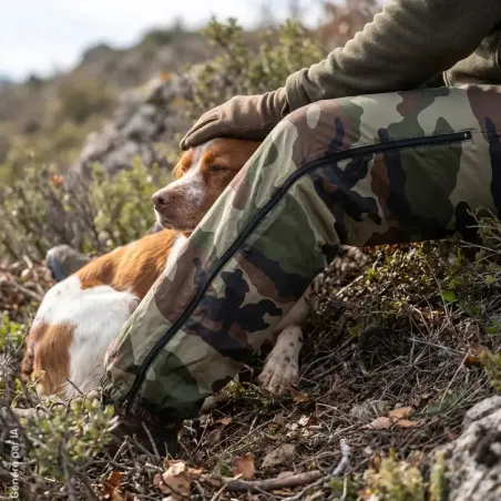 Pantalon matelassé camouflage pour extérieur