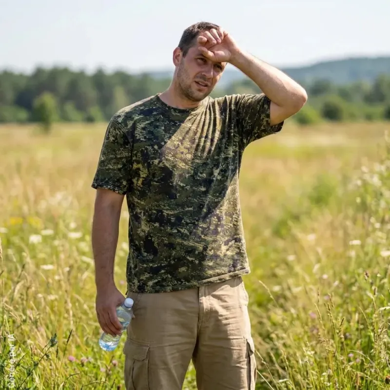 T-shirt camouflage Digicamo pour chasse et extérieur