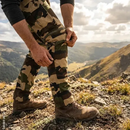 Pantalon 3 en 1 homme camo 6 poches coton 38-66