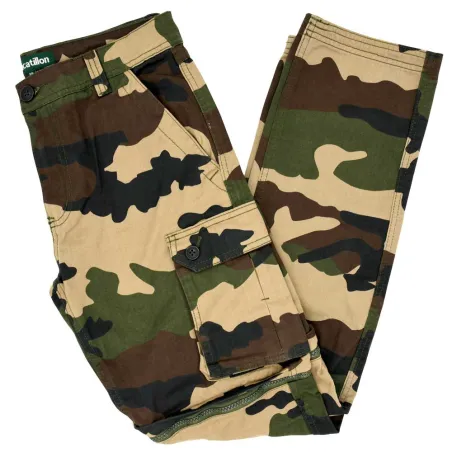 Pantalon 3 en 1 homme camo 6 poches coton 38-66