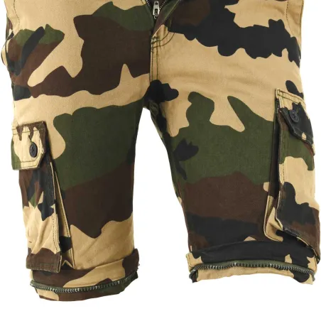 Pantalon 3 en 1 homme camo 6 poches coton 38-66
