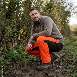 Pantalon Treeland orange anti-ronce 900D pour extérieur
