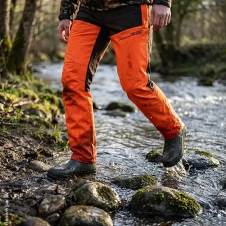 Pantalon Treeland orange anti-ronce 900D pour extérieur