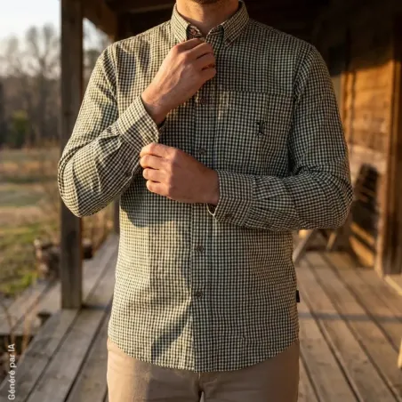 Chemise 100% coton col boutonné pour éleveurs