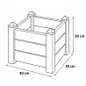 Jardinière bois 30x30x30 cm - Élégance naturelle