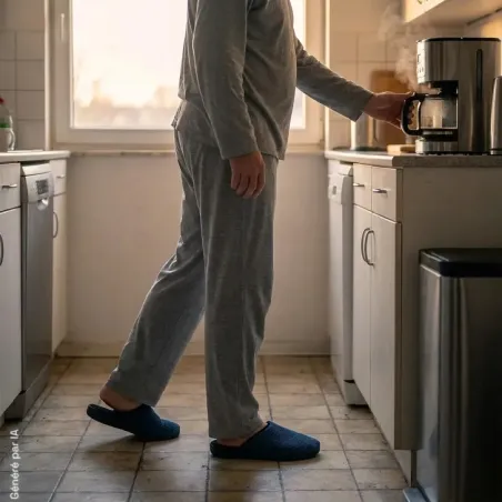 Chaussons Mules Bleus Clot - Fabriqués en France