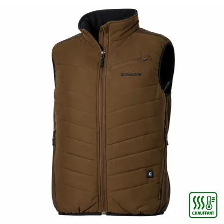 Gilet chauffant Somlys marron - Confort et style