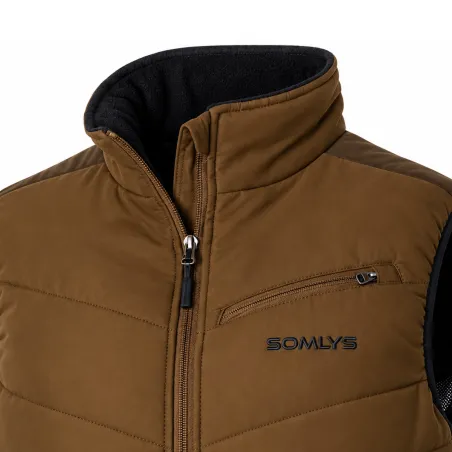 Gilet chauffant Somlys marron - Confort et style