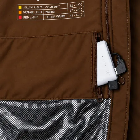 Gilet chauffant Somlys marron - Confort et style