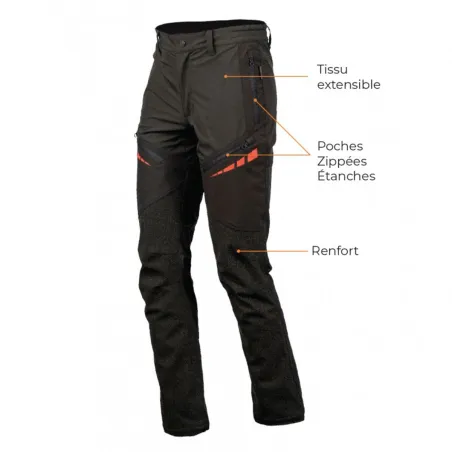 Pantalon Softshell New-Tech Vert - Résistant et Polyvalent