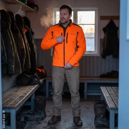 Veste réversible Somlys orange/verte - Outdoor confort