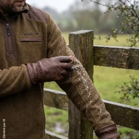 Pull Imperméable Demi-Zip pour Extérieur et Jardin
